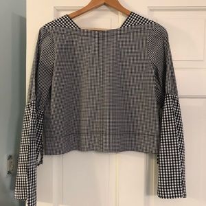 derek lam 10 crosby gingham top